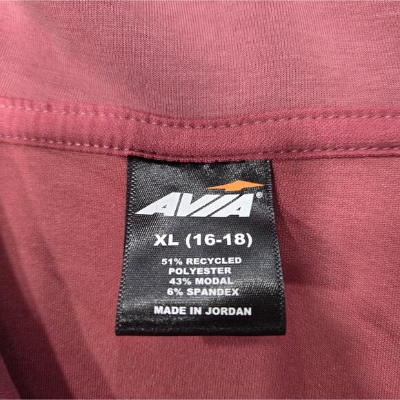 Avia Quarter Zip Pullover Drop Shoulder Crop Length Size XL 16-18 - Picture 5 of 8